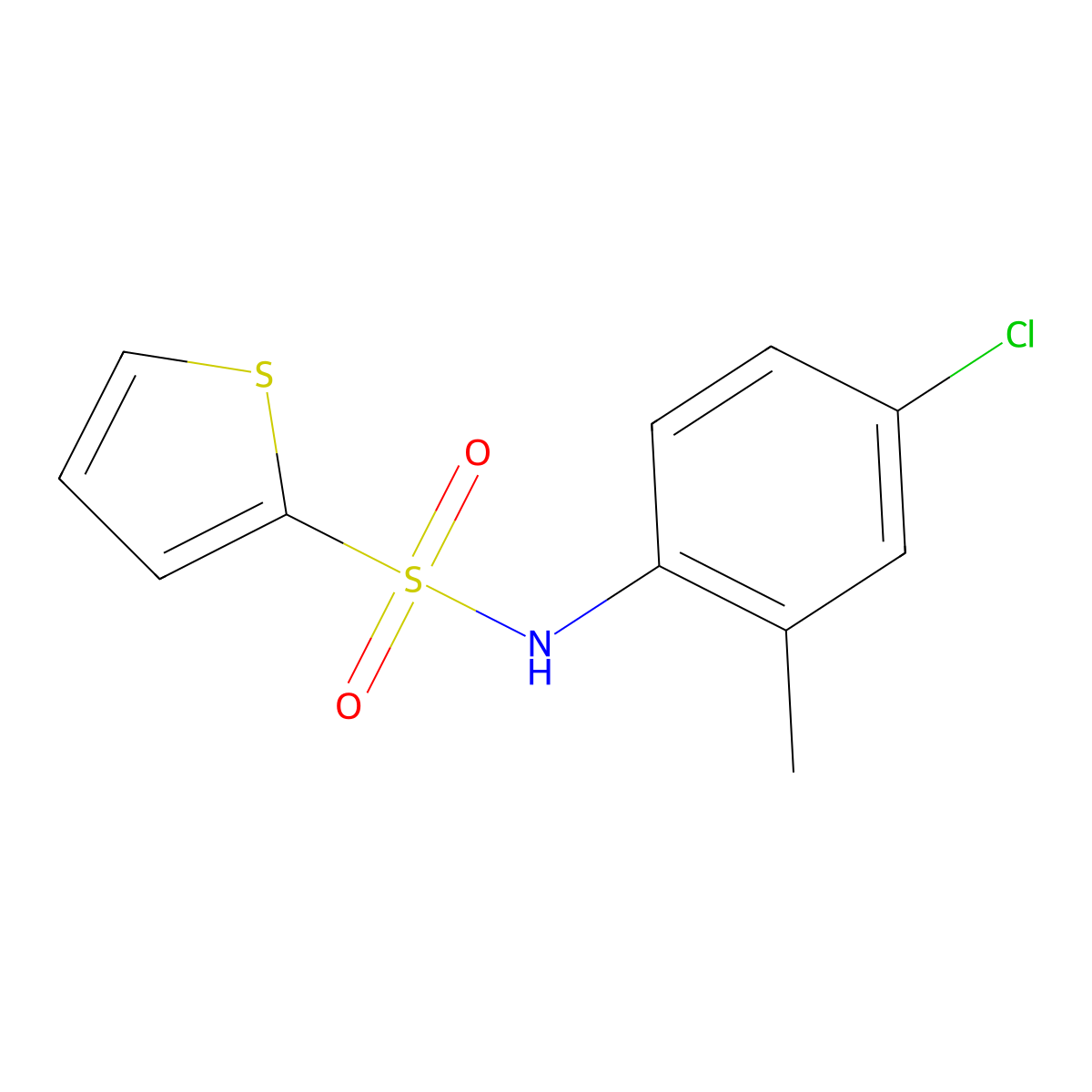 N-(4-chloro-2-methylphenyl)thiophene-2-sulfonamide molecular structure, CAS 403670-27-9