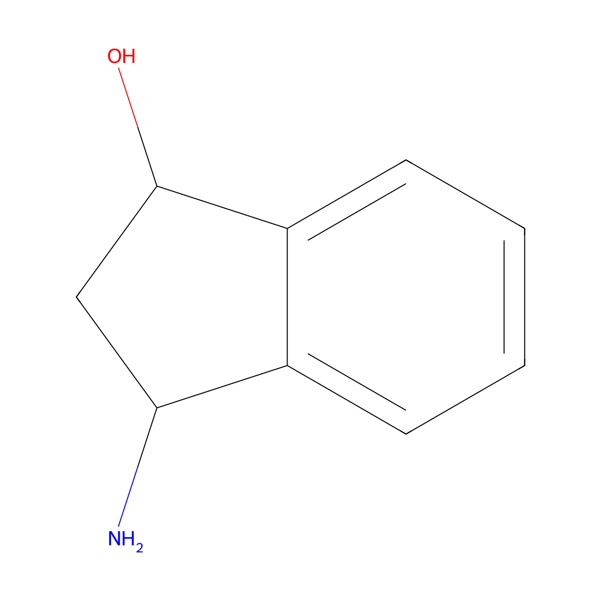 3-amino-2,3-dihydro-1H-inden-1-ol molecular structure, CAS 403672-07-1