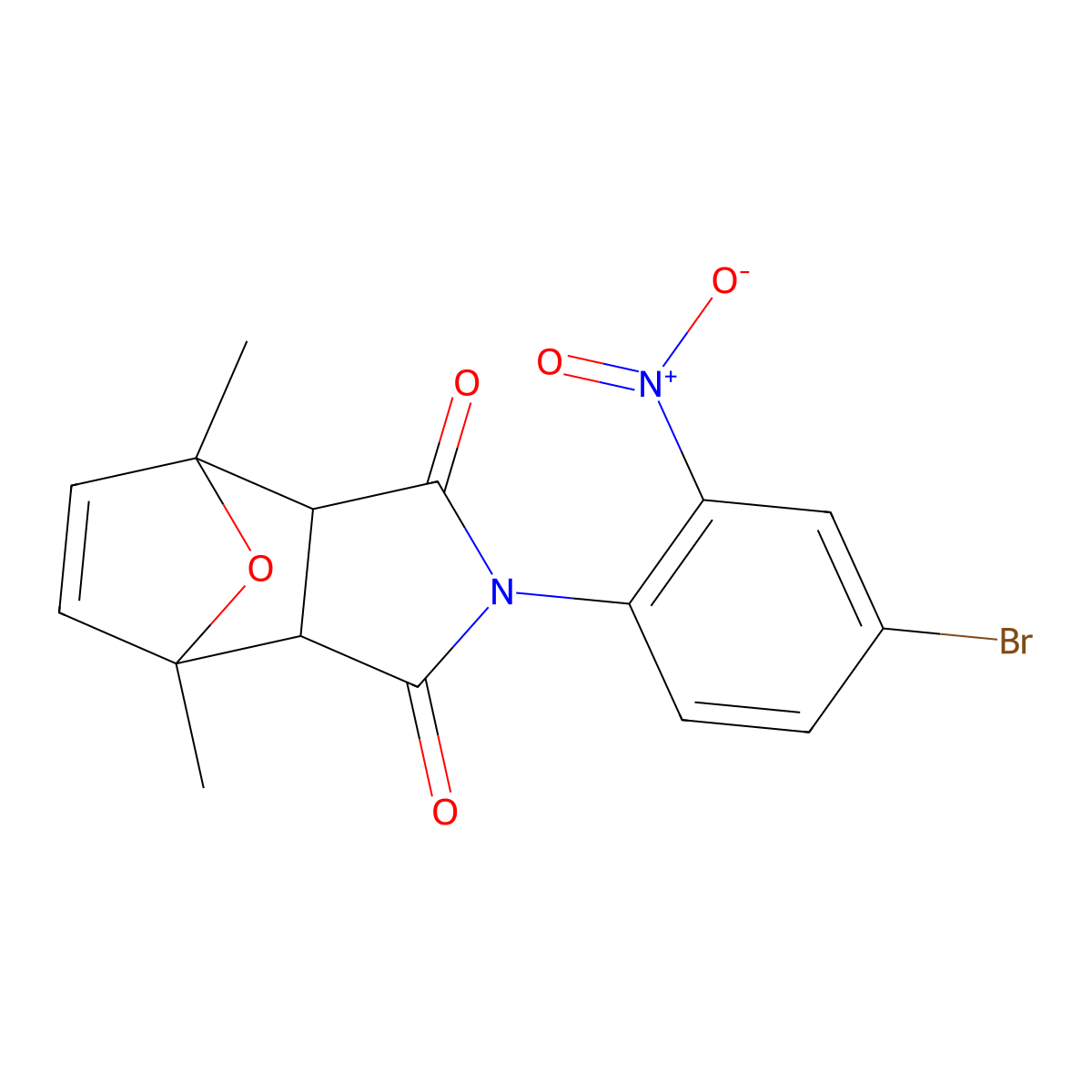 2-(4-bromo-2-nitrophenyl)-4,7-dimethyl-3a,4,7,7a-tetrahydro-1H-4,7-epoxyisoindole-1,3(2H)-dione molecular structure, CAS 403695-28-3