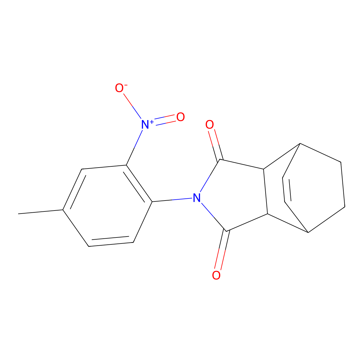 2-(4-methyl-2-nitrophenyl)-3a,4,7,7a-tetrahydro-1H-4,7-ethanoisoindole-1,3(2H)-dione molecular structure, CAS 403695-36-3
