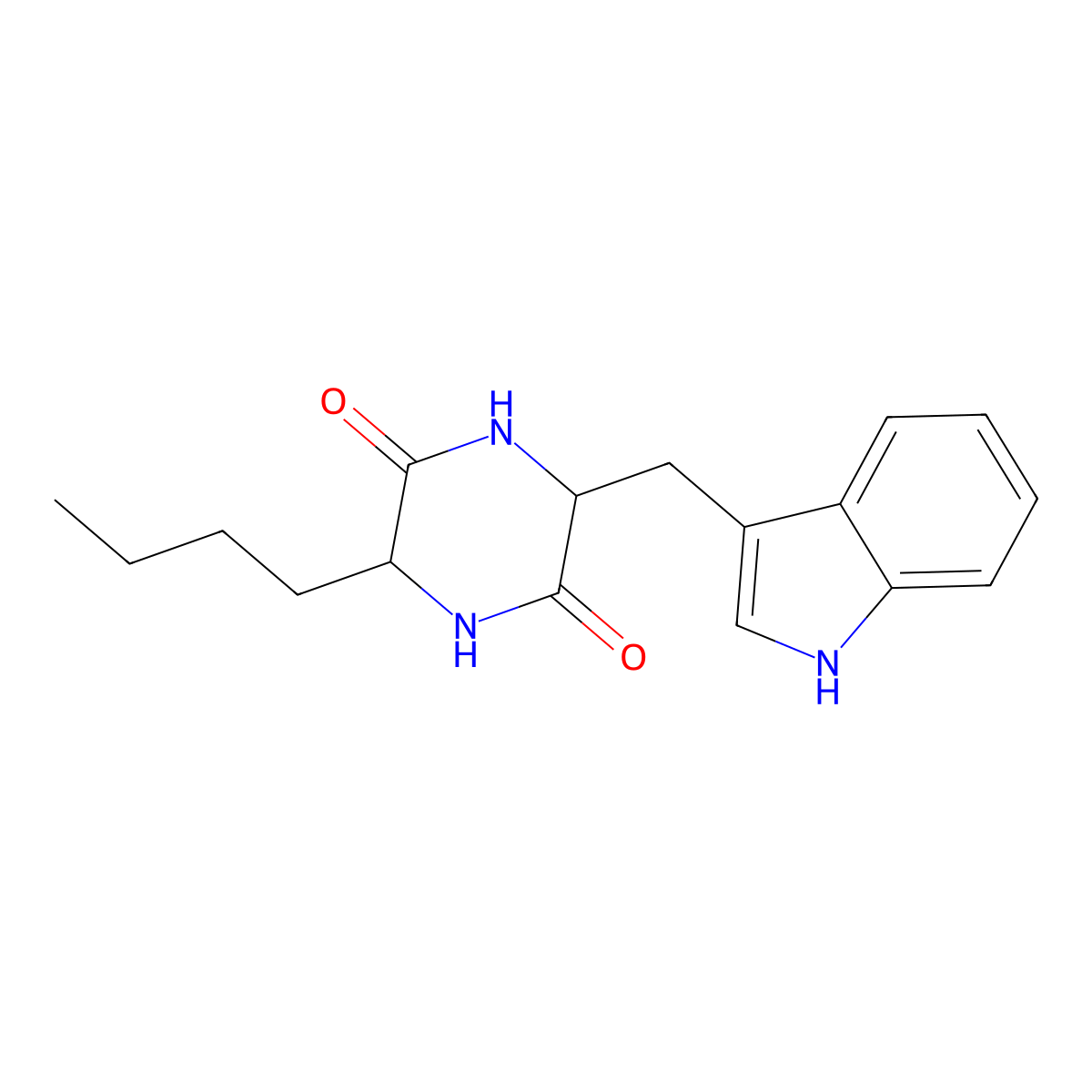 (3S,6S)-3-Butyl-6-[(1H-indol-3-yl)methyl]piperazine-2,5-dione molecular structure, CAS 403696-41-3