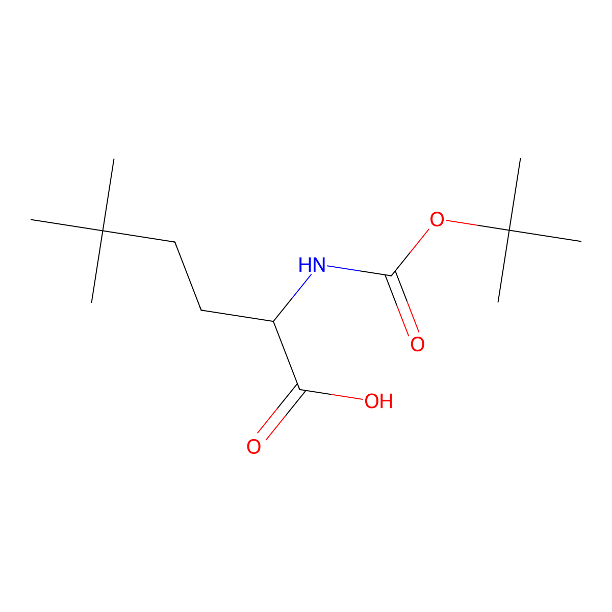 2-{[(tert-Butoxy)carbonyl]amino}-5,5-dimethylhexanoic acid molecular structure, CAS 403698-97-5