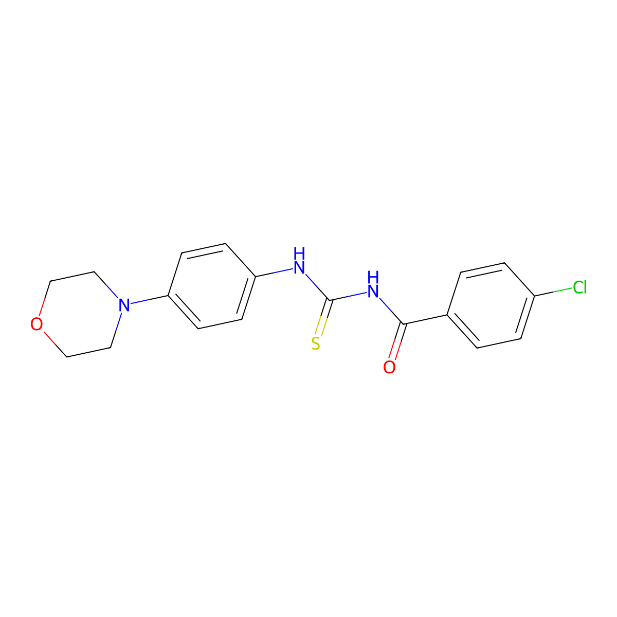 4-chloro-N-[(4-morpholin-4-ylphenyl)carbamothioyl]benzamide molecular structure, CAS 403709-83-1