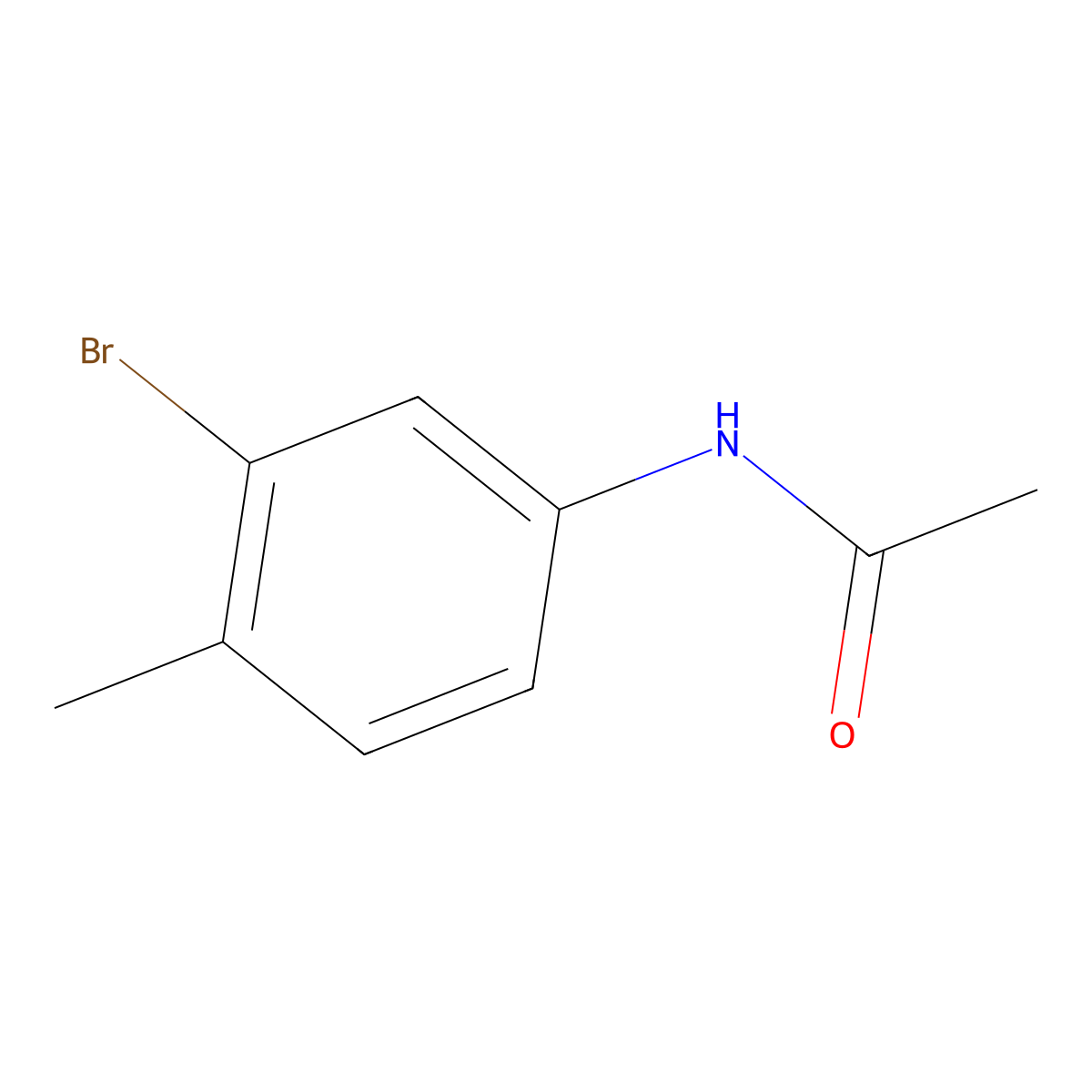 N-(3-Bromo-4-methylphenyl)acetamide molecular structure, CAS 40371-61-7