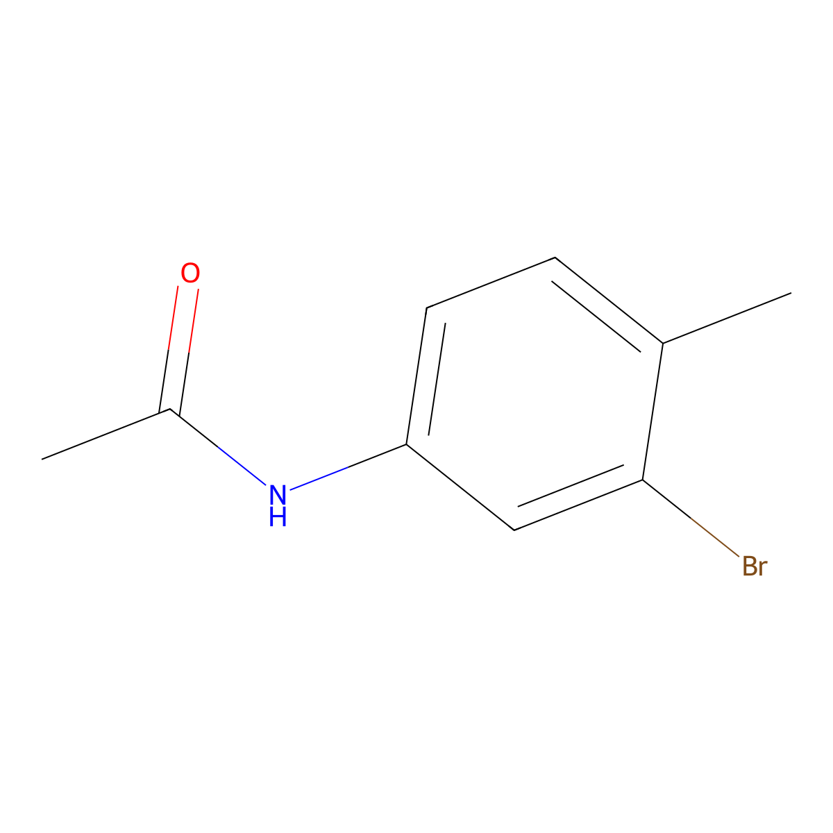 N-(3-Bromo-4-methylphenyl)acetamide molecular structure, CAS 40371-61-7