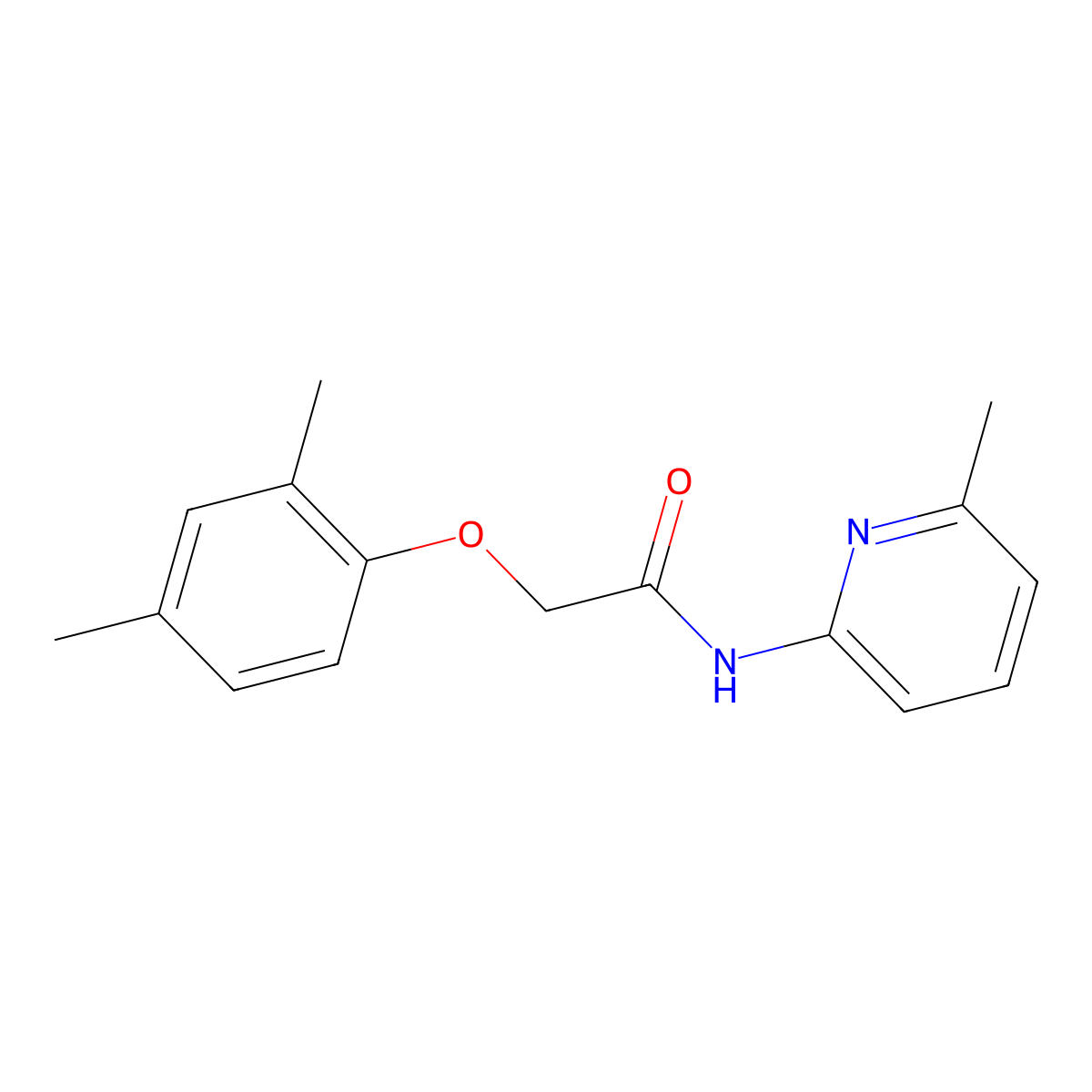 2-(2,4-dimethylphenoxy)-N-(6-methylpyridin-2-yl)acetamide molecular structure, CAS 403710-31-6