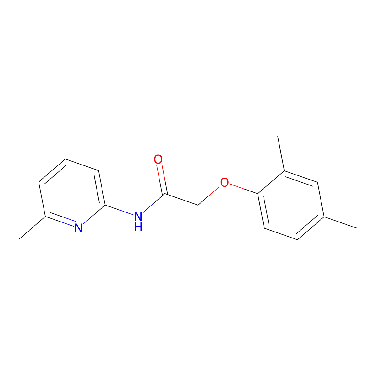 2-(2,4-dimethylphenoxy)-N-(6-methylpyridin-2-yl)acetamide molecular structure, CAS 403710-31-6