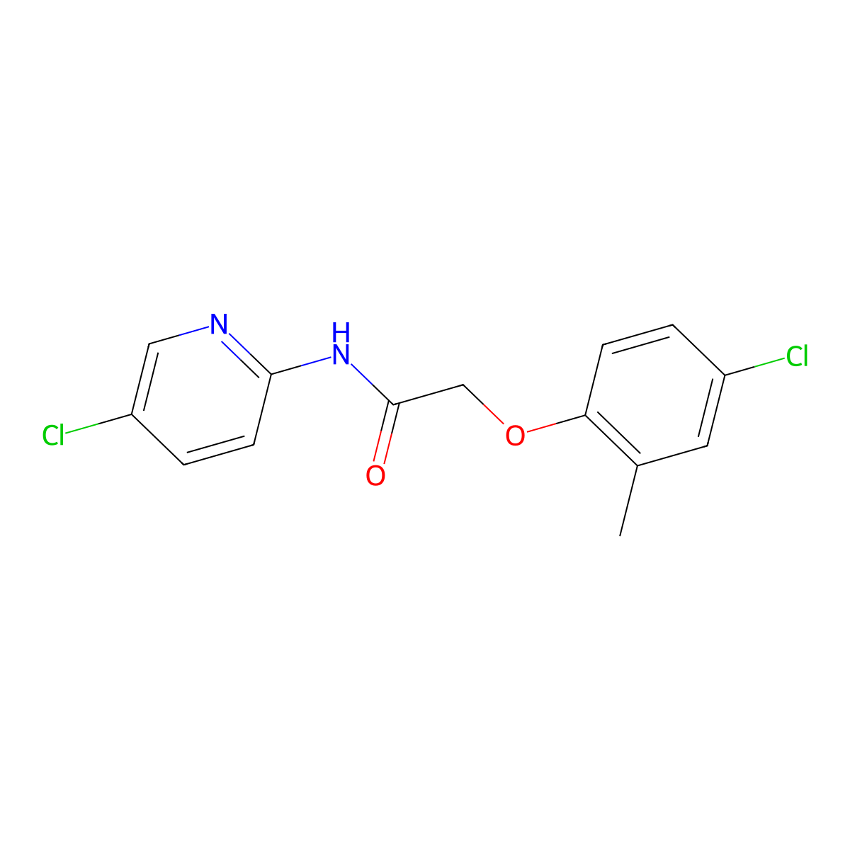 2-(4-chloro-2-methylphenoxy)-N-(5-chloropyridin-2-yl)acetamide molecular structure, CAS 403710-47-4