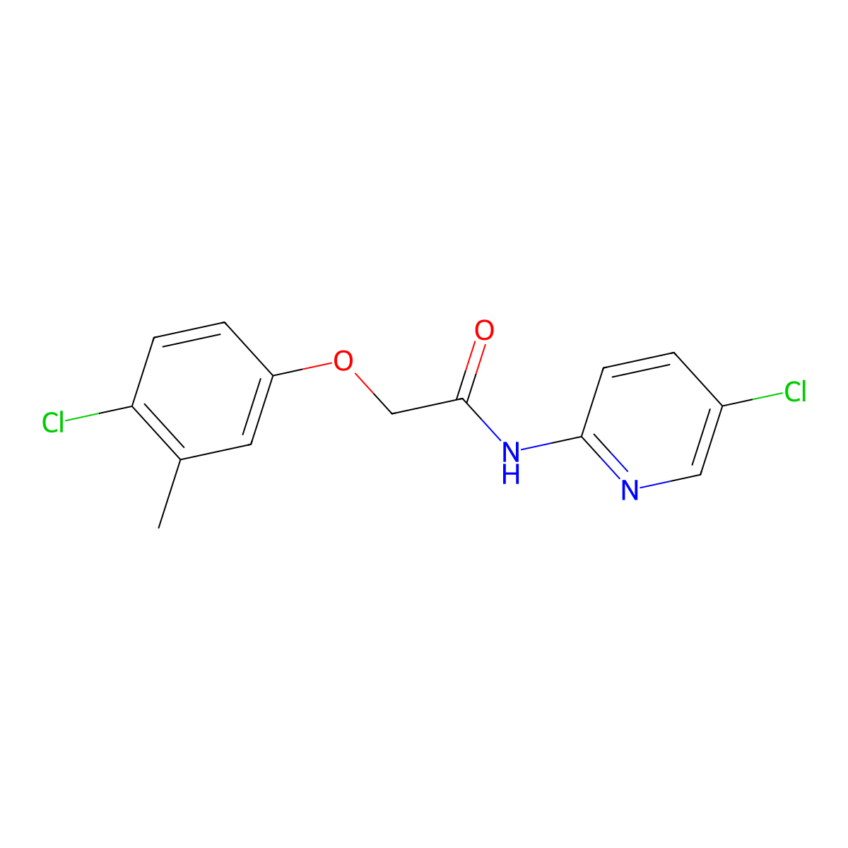 2-(4-chloro-3-methylphenoxy)-N-(5-chloropyridin-2-yl)acetamide molecular structure, CAS 403710-48-5