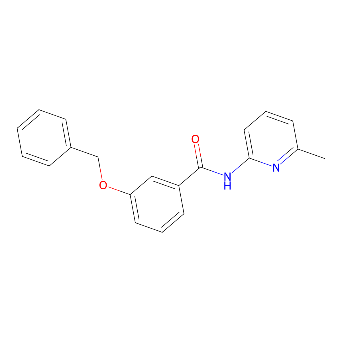 3-(benzyloxy)-N-(6-methylpyridin-2-yl)benzamide molecular structure, CAS 403710-52-1