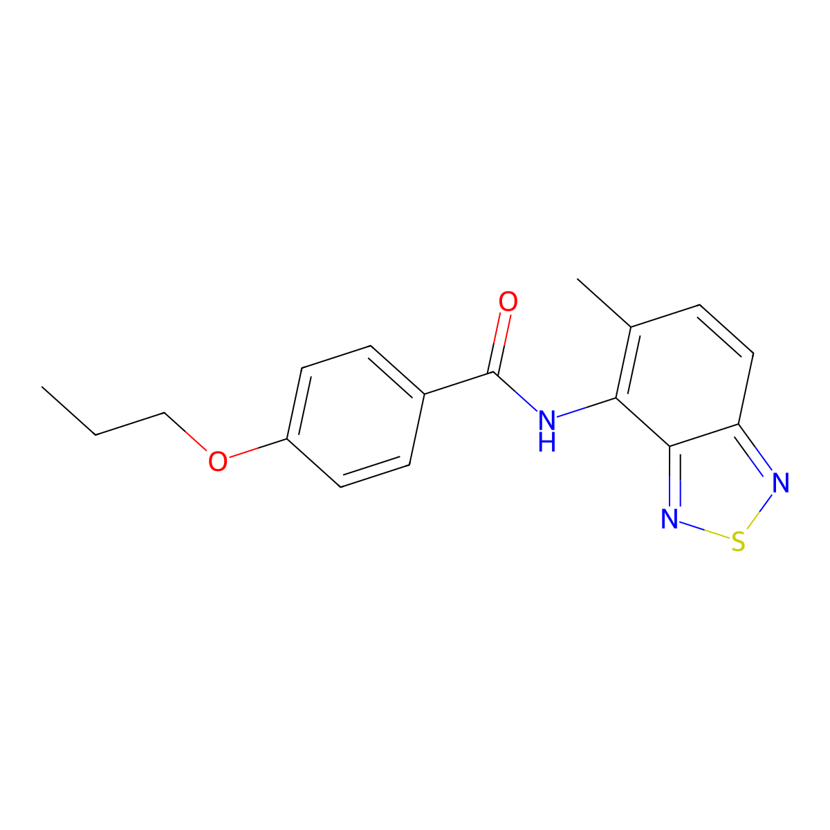 N-(5-methyl-2,1,3-benzothiadiazol-4-yl)-4-propoxybenzamide molecular structure, CAS 403710-57-6