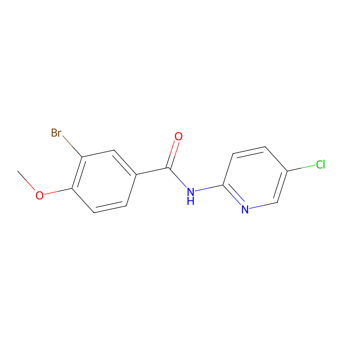 3-bromo-N-(5-chloropyridin-2-yl)-4-methoxybenzamide molecular structure, CAS 403710-66-7