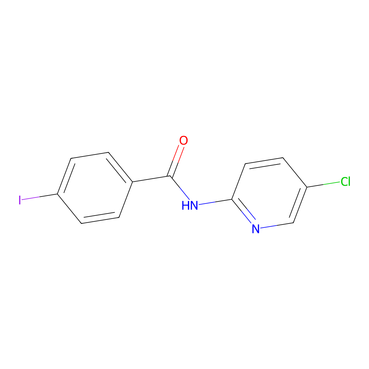 N-(5-chloropyridin-2-yl)-4-iodobenzamide molecular structure, CAS 403710-73-6