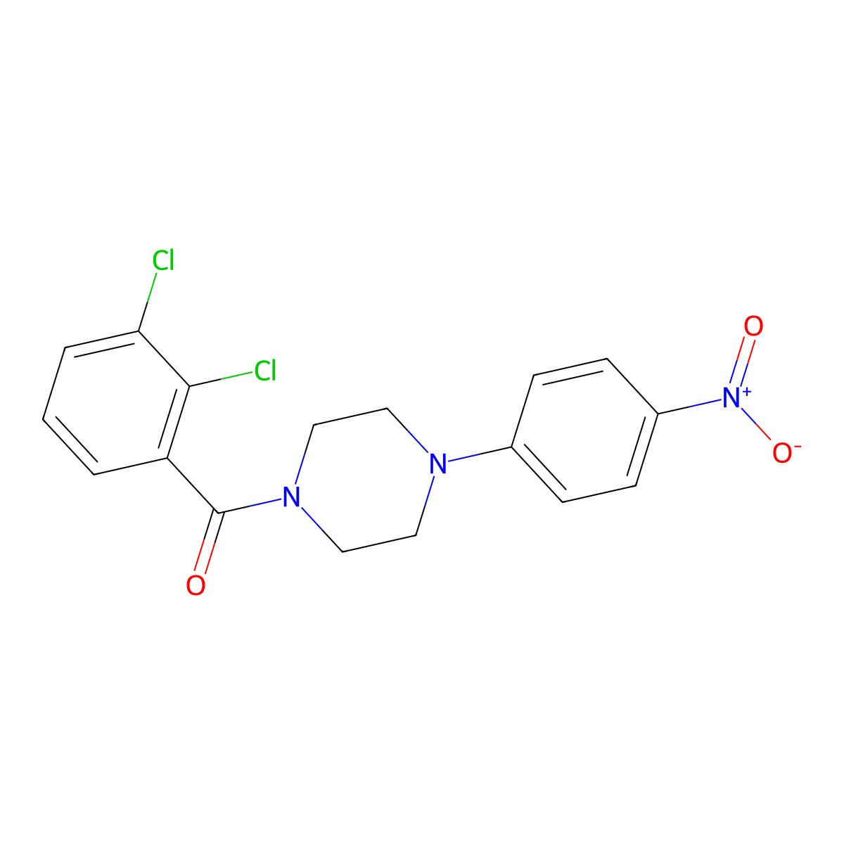 1-(2,3-Dichlorobenzoyl)-4-(4-nitrophenyl)piperazine molecular structure, CAS 403710-92-9