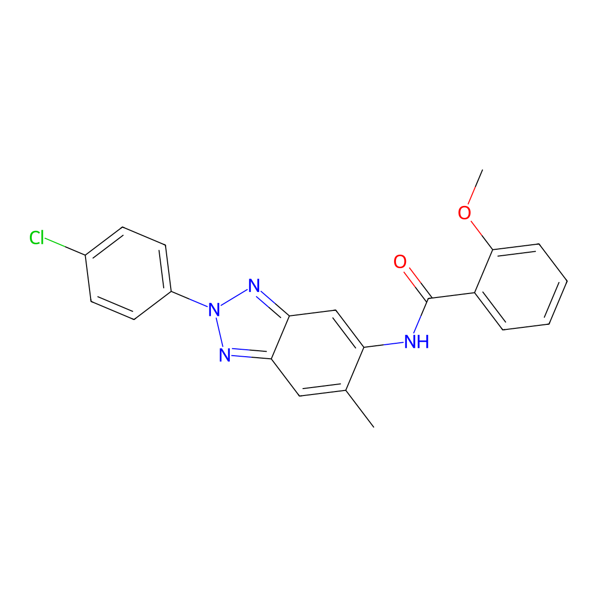 N-[2-(4-chlorophenyl)-6-methylbenzotriazol-5-yl]-2-methoxybenzamide molecular structure, CAS 403711-01-3
