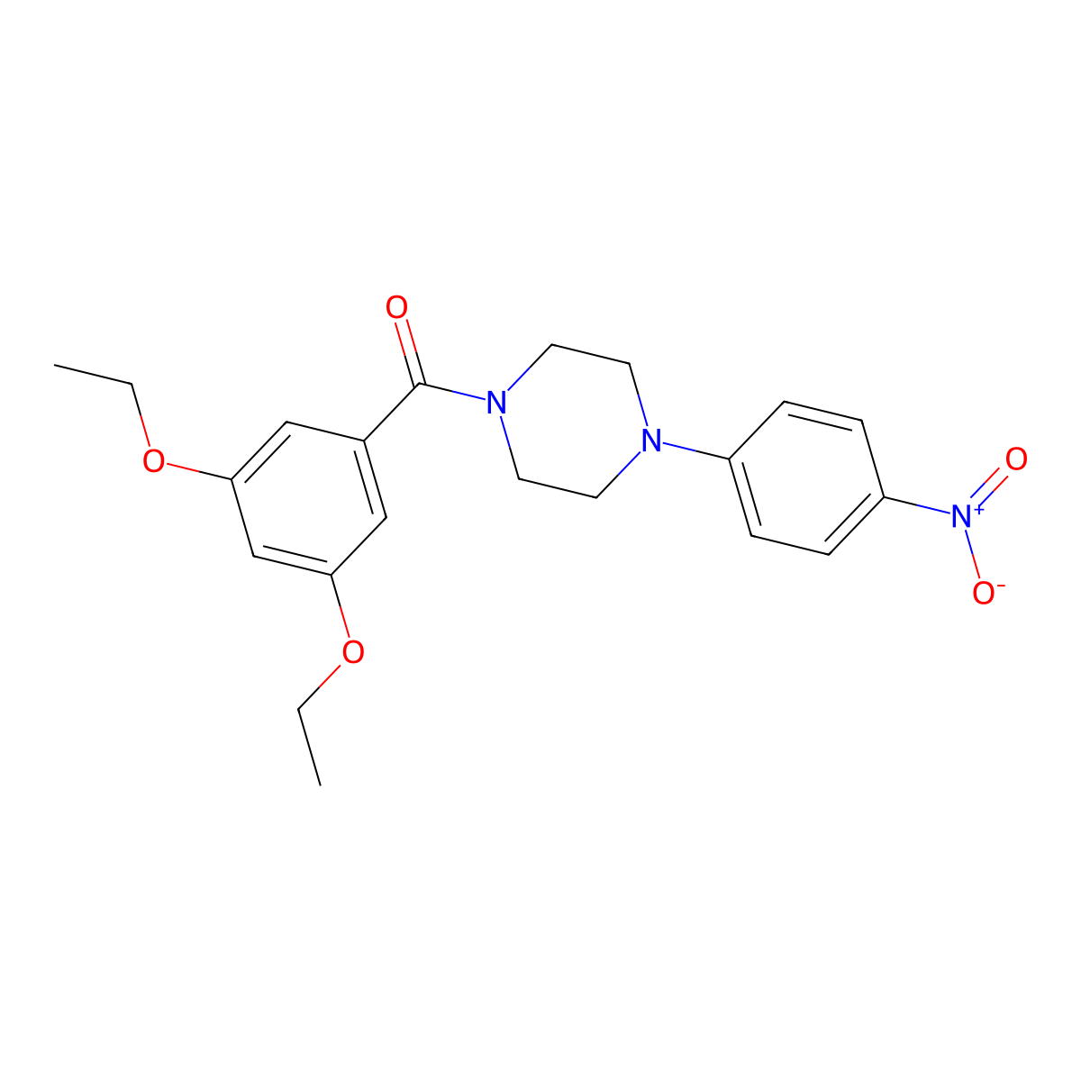 (3,5-Diethoxyphenyl)[4-(4-nitrophenyl)piperazin-1-yl]methanone molecular structure, CAS 403711-08-0