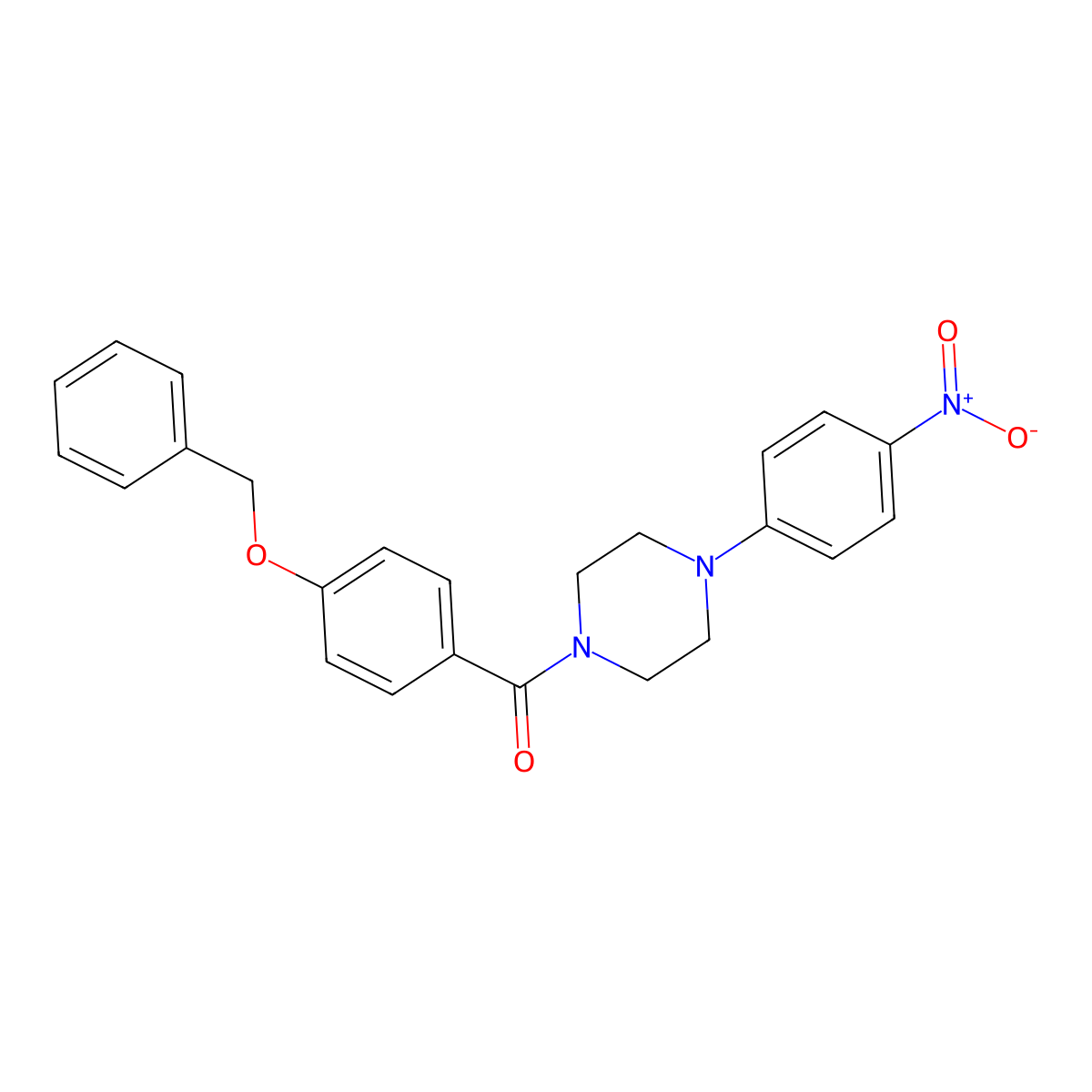 [4-(Benzyloxy)phenyl][4-(4-nitrophenyl)piperazin-1-yl]methanone molecular structure, CAS 403711-14-8