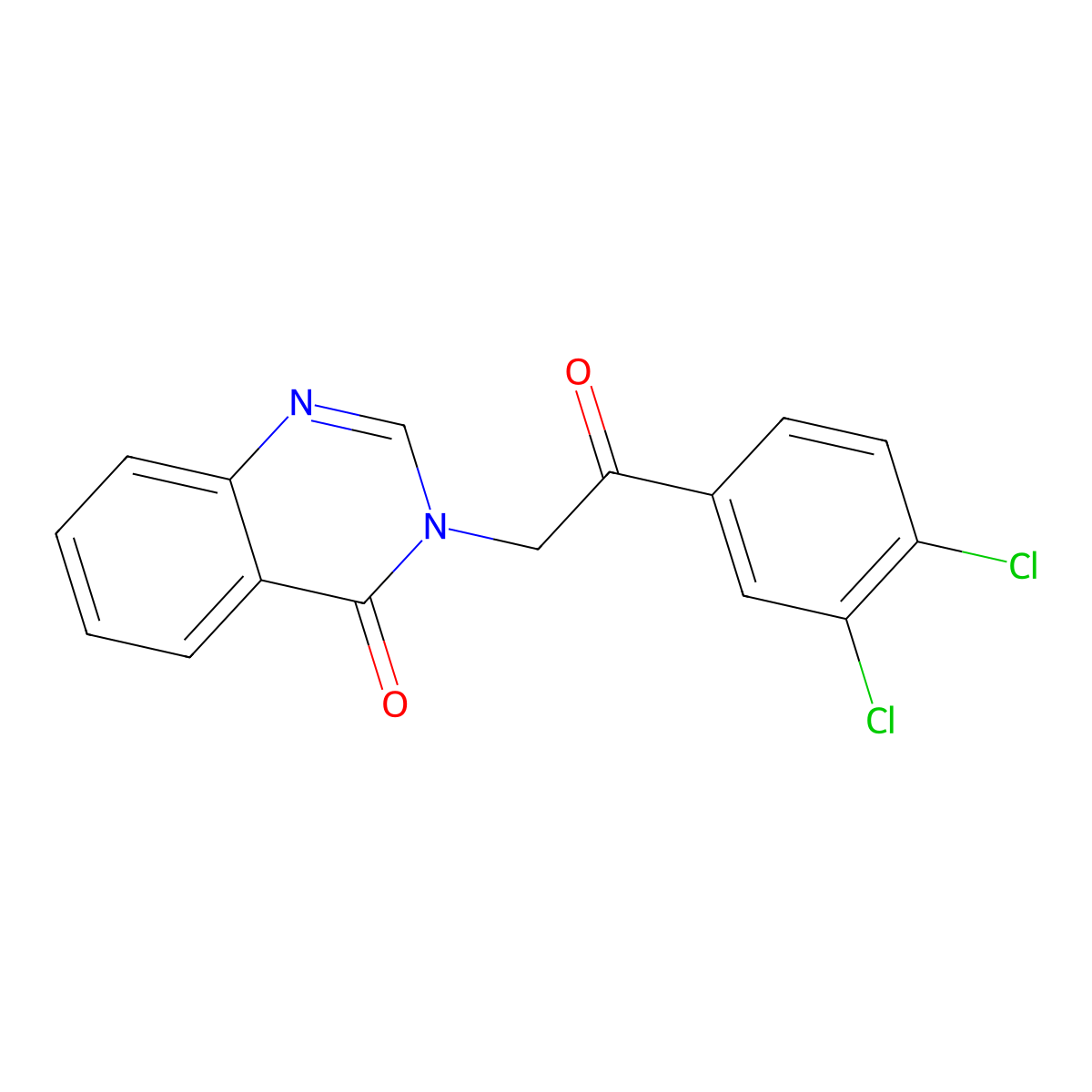 3-[2-(3,4-Dichlorophenyl)-2-oxoethyl]quinazolin-4-one molecular structure, CAS 403711-65-9