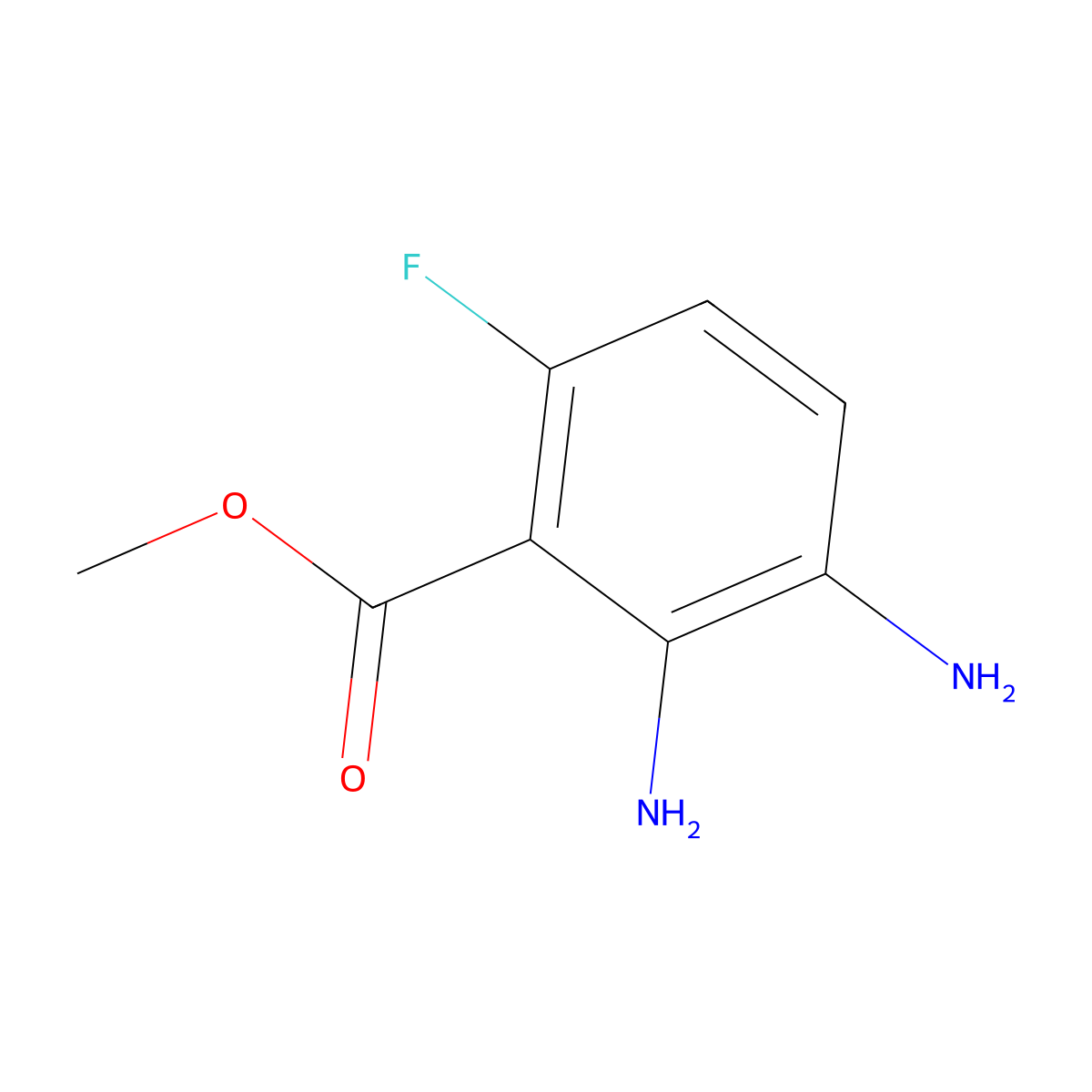 Methyl 2,3-diamino-6-fluorobenzoate molecular structure, CAS 403712-67-4