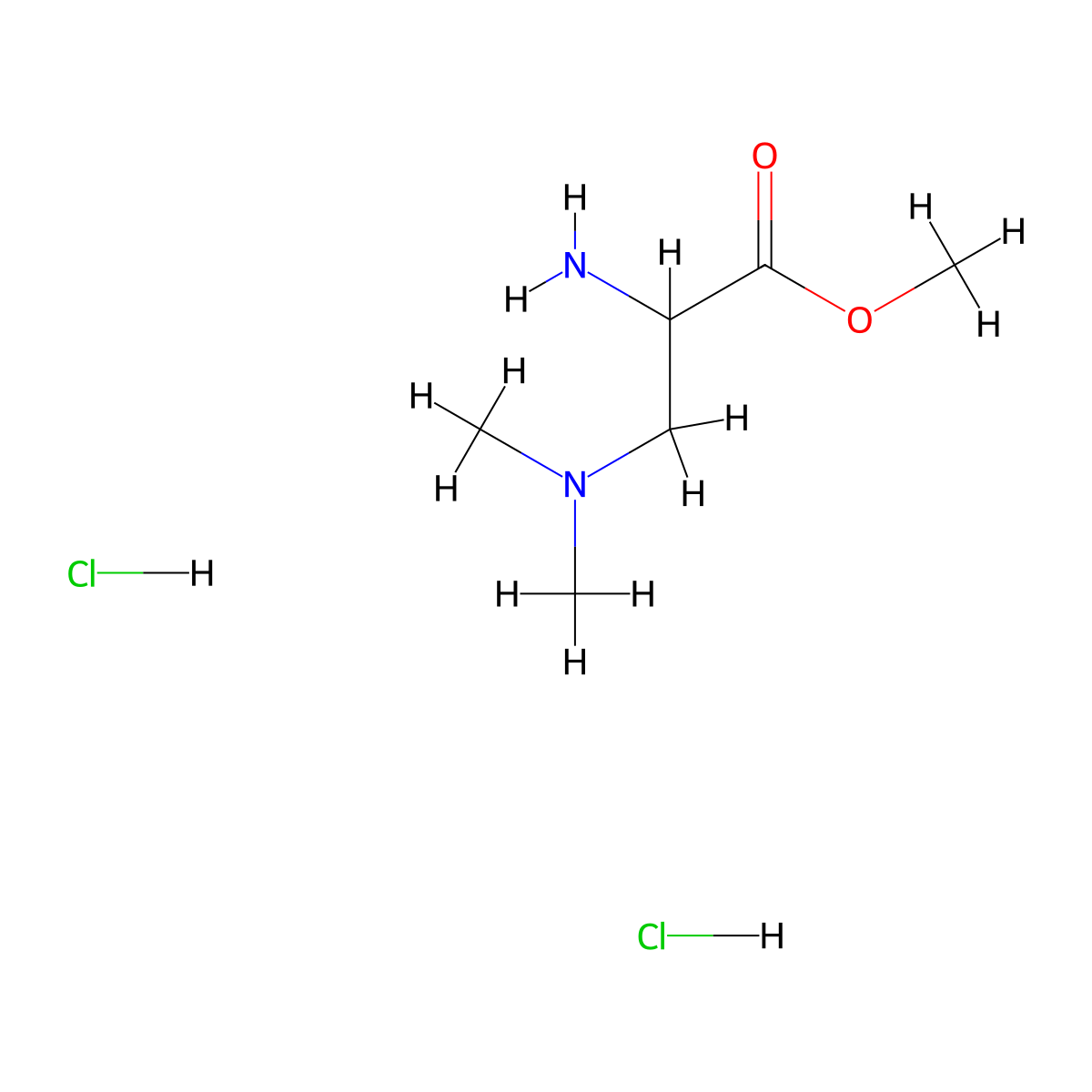 Methyl 2-amino-3-(dimethylamino)propanoate dihydrochloride molecular structure, CAS 403712-68-5