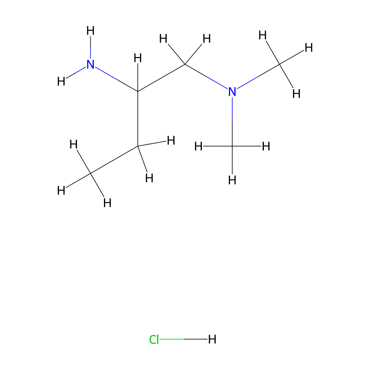 (2-Aminobutyl)dimethylamine dihydrochloride molecular structure, CAS 403712-69-6