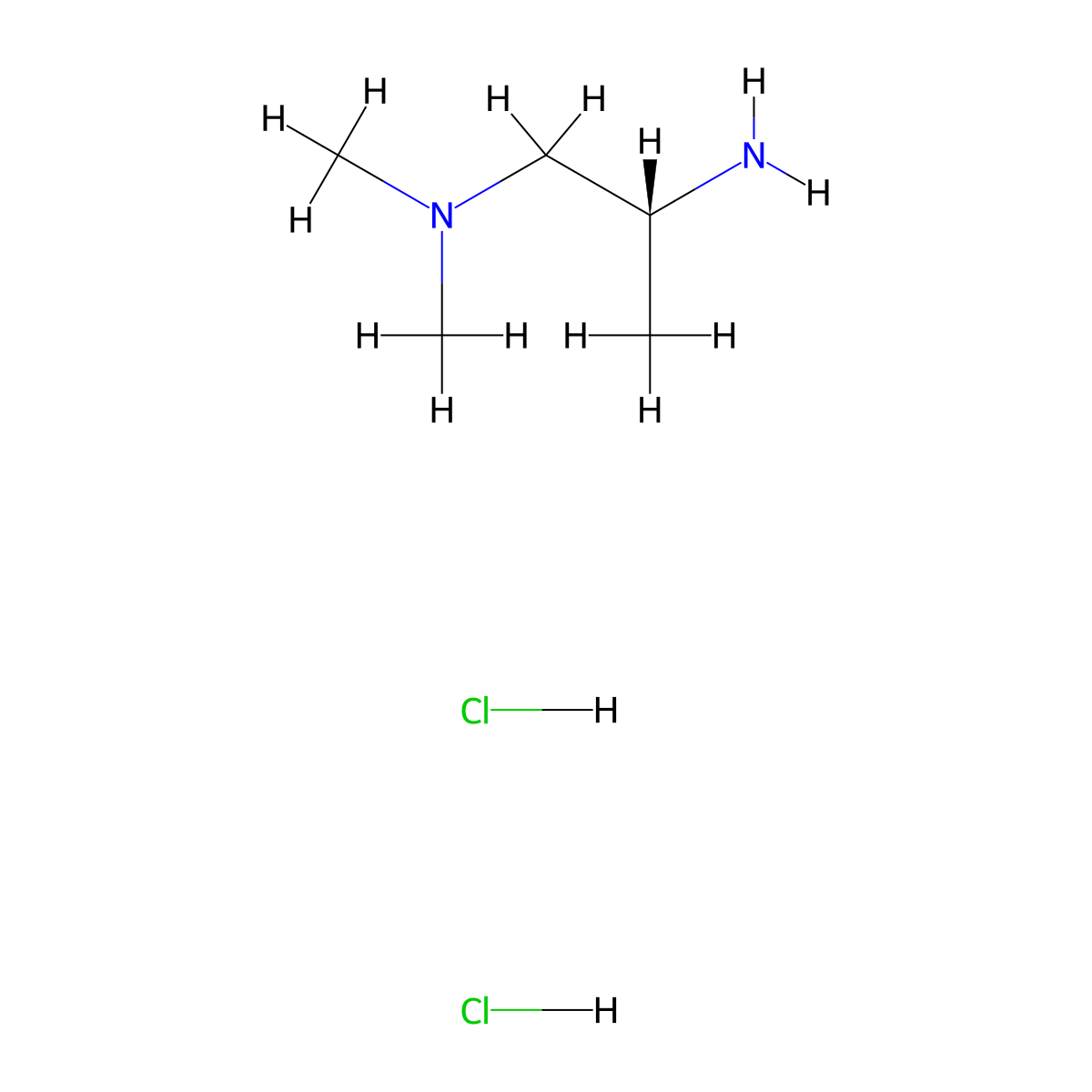(2R)-N1,N1-Dimethyl-1,2-propanediamine dihydrochloride molecular structure, CAS 403712-75-4