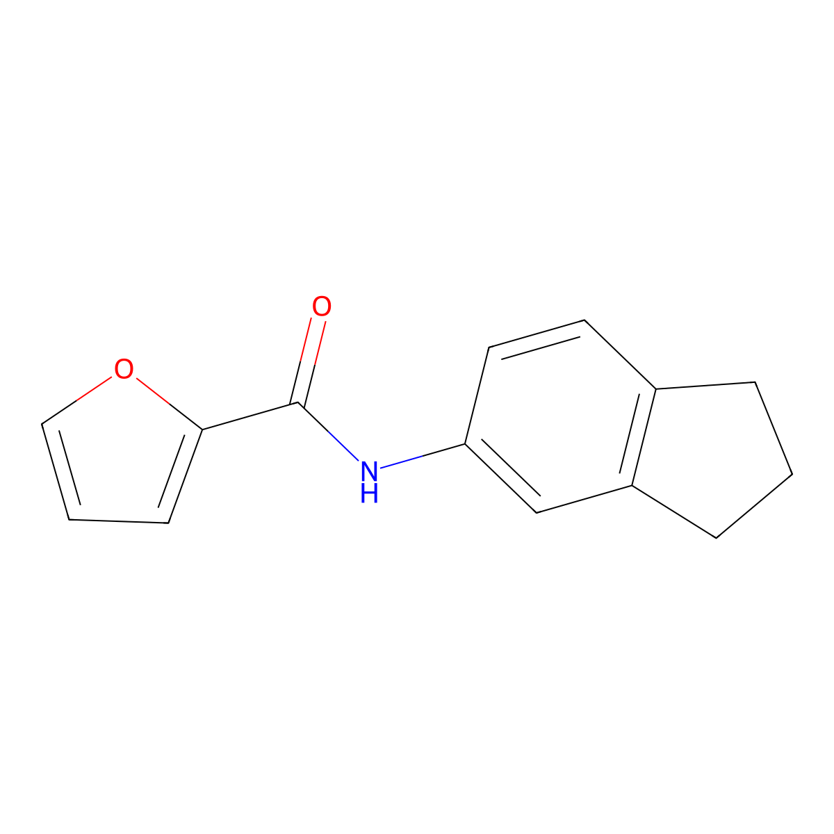 N-(2,3-dihydro-1H-inden-5-yl)furan-2-carboxamide molecular structure, CAS 403714-24-9