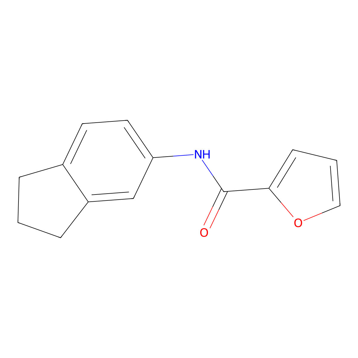 N-(2,3-dihydro-1H-inden-5-yl)furan-2-carboxamide molecular structure, CAS 403714-24-9