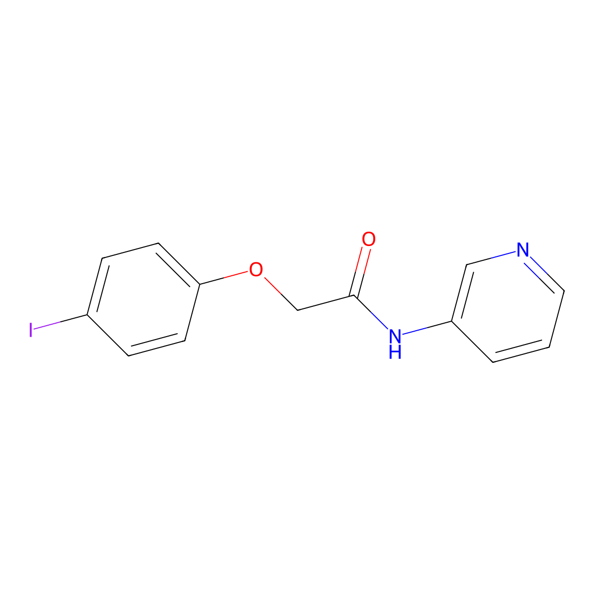 2-(4-iodophenoxy)-N-pyridin-3-ylacetamide molecular structure, CAS 403714-31-8