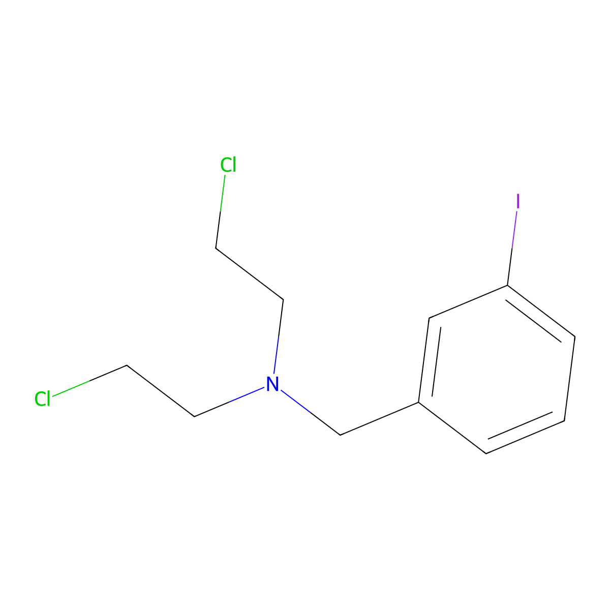 Benzenemethanamine, N,N-bis(2-chloroethyl)-3-iodo-(9CI) molecular structure, CAS 40372-95-0