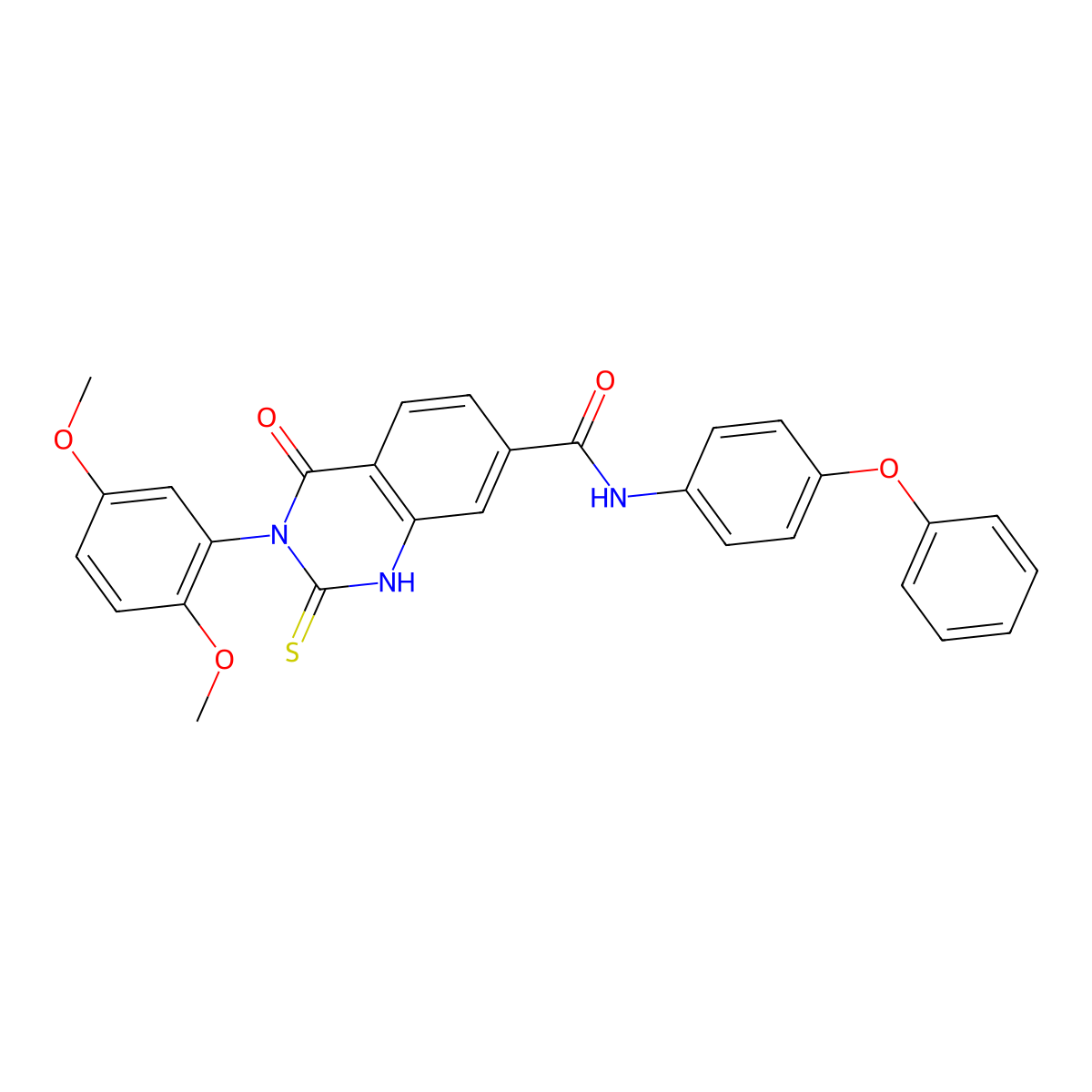 3-(2,5-dimethoxyphenyl)-4-oxo-N-(4-phenoxyphenyl)-2-sulfanylidene-1H-quinazoline-7-carboxamide molecular structure, CAS 403720-23-0