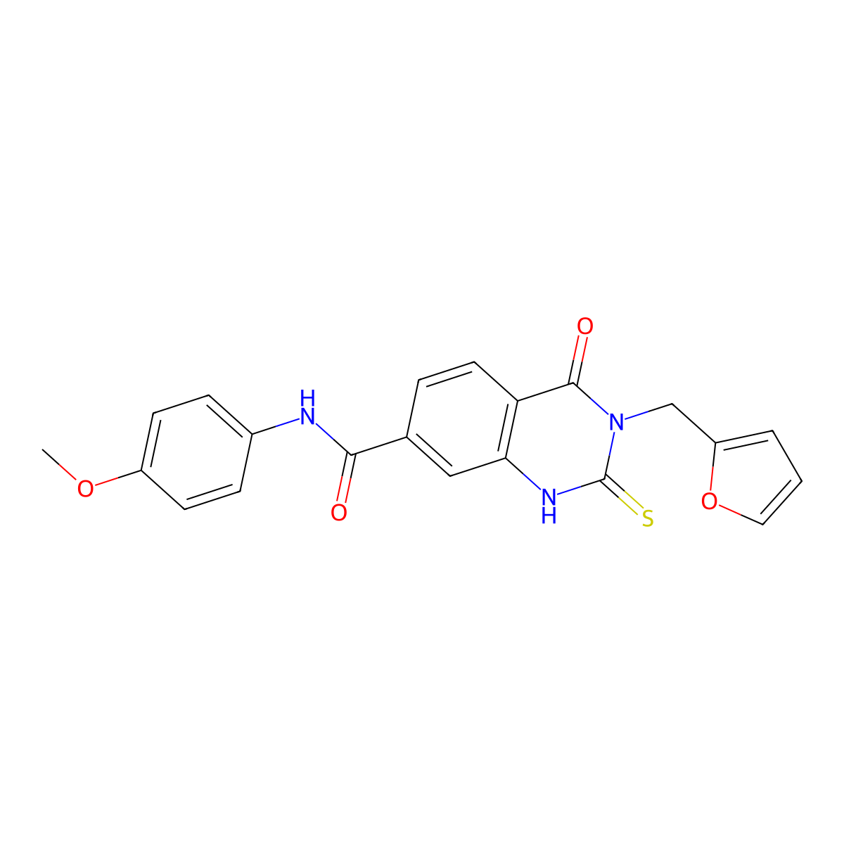 3-(furan-2-ylmethyl)-N-(4-methoxyphenyl)-4-oxo-2-thioxo-1,2,3,4-tetrahydroquinazoline-7-carboxamide molecular structure, CAS 403720-48-9