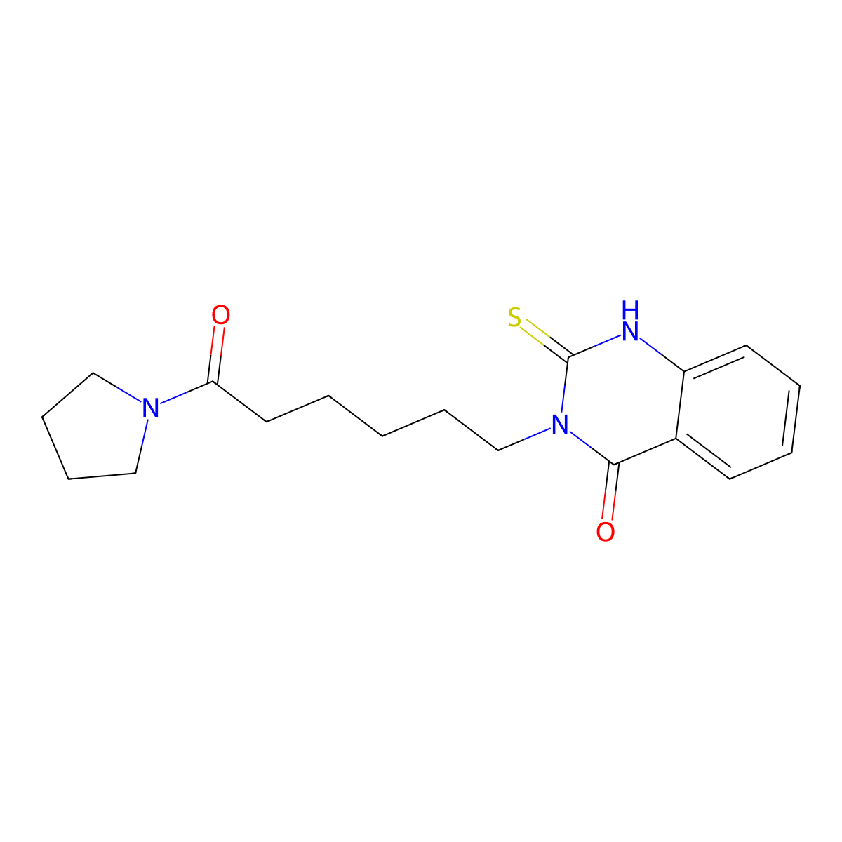3-(6-oxo-6-pyrrolidin-1-ylhexyl)-2-sulfanylidene-1H-quinazolin-4-one molecular structure, CAS 403723-35-3