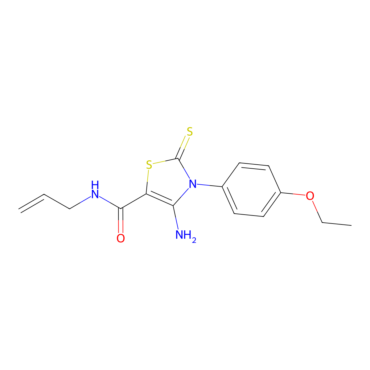 N-allyl-4-amino-3-(4-ethoxyphenyl)-2-thioxo-2,3-dihydro-1,3-thiazole-5-carboxamide molecular structure, CAS 403726-89-6