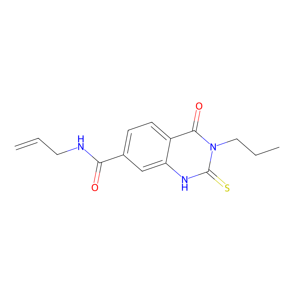 N-allyl-4-oxo-3-propyl-2-thioxo-1,2,3,4-tetrahydroquinazoline-7-carboxamide molecular structure, CAS 403727-68-4