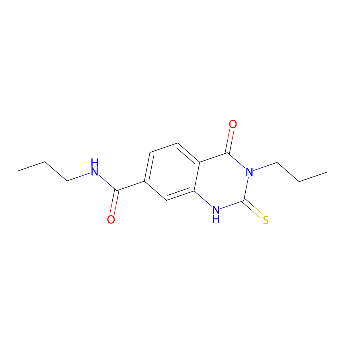4-oxo-N,3-dipropyl-2-sulfanylidene-1H-quinazoline-7-carboxamide molecular structure, CAS 403727-69-5