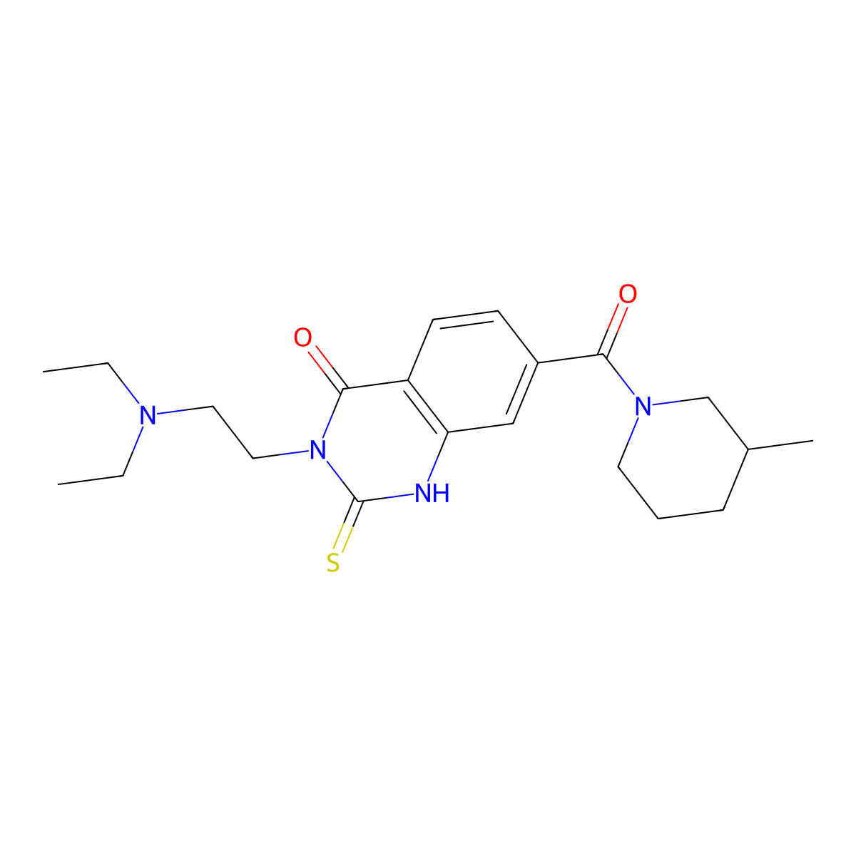 3-(2-(diethylamino)ethyl)-7-(3-methylpiperidine-1-carbonyl)-2-thioxo-2,3-dihydroquinazolin-4(1H)-one molecular structure, CAS 403728-06-3