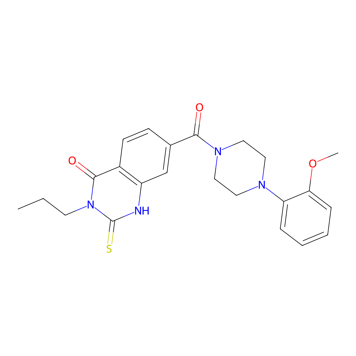7-(4-(2-methoxyphenyl)piperazine-1-carbonyl)-3-propyl-2-thioxo-2,3-dihydroquinazolin-4(1H)-one molecular structure, CAS 403728-38-1