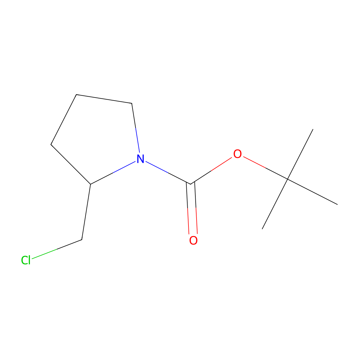(S)-1-Boc-2-chloromethyl-pyrrolidine molecular structure, CAS 403735-05-7