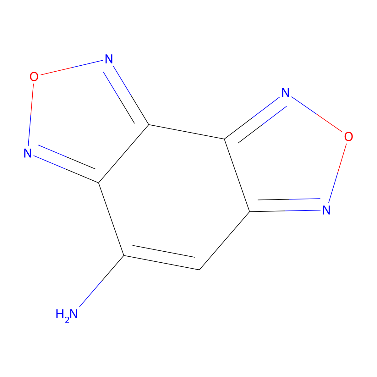 Benzo(1,2-c:3,4-c')bis(1,2,5)oxadiazolamine molecular structure, CAS 403735-08-0