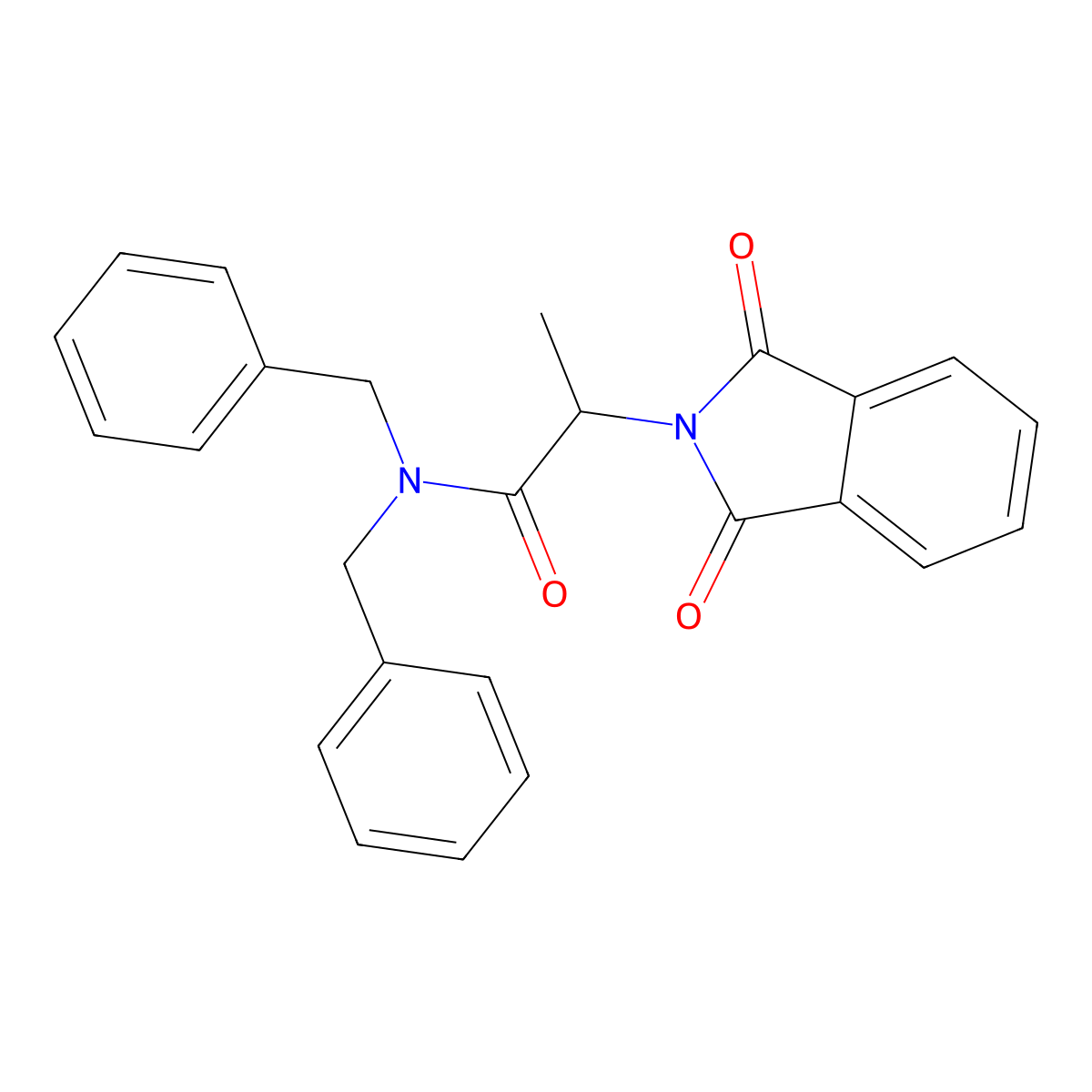 N,N-dibenzyl-2-(1,3-dioxo-1,3-dihydro-2H-isoindol-2-yl)propanamide molecular structure, CAS 403735-49-9