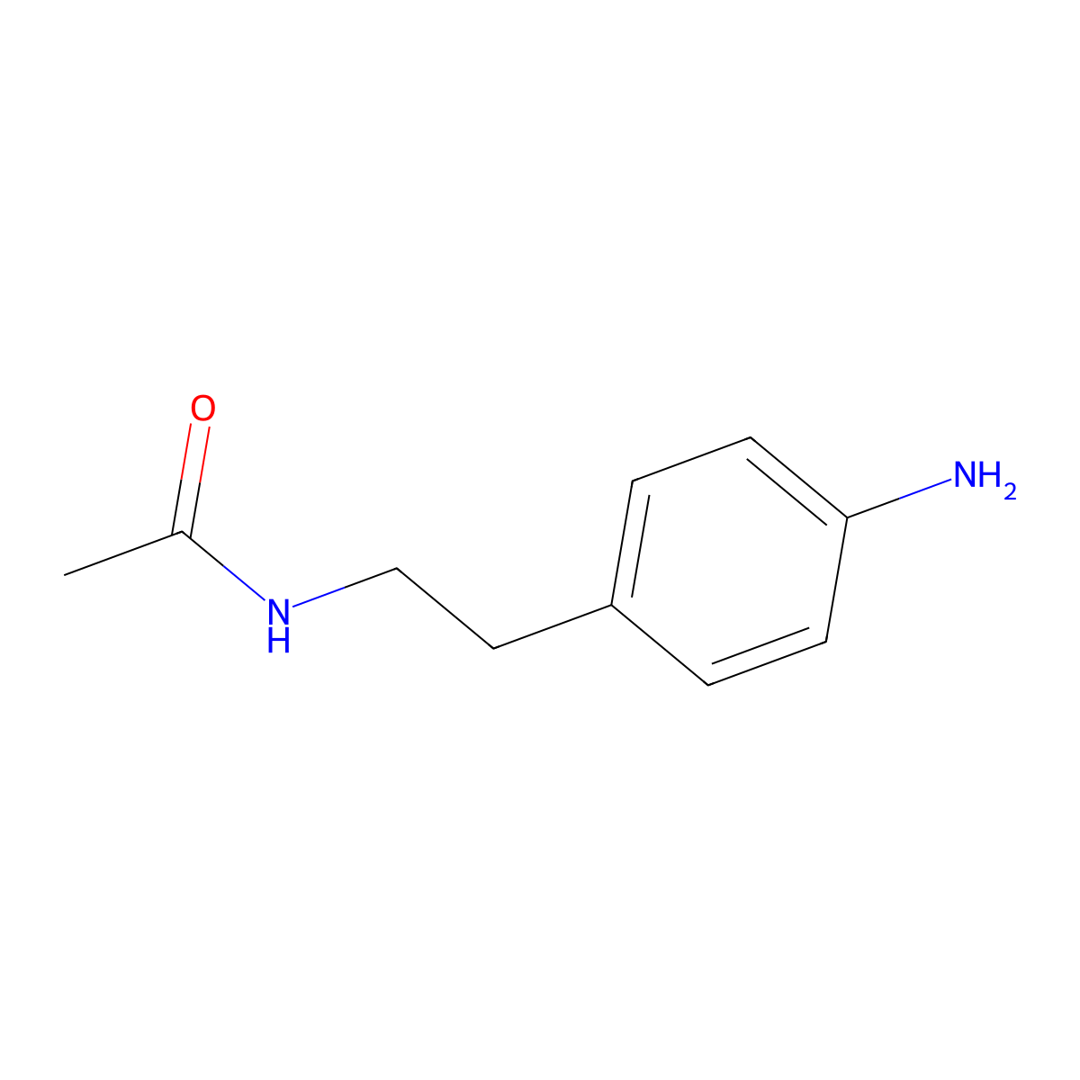 N-[2-(4-aminophenyl)ethyl]acetamide molecular structure, CAS 40377-41-1