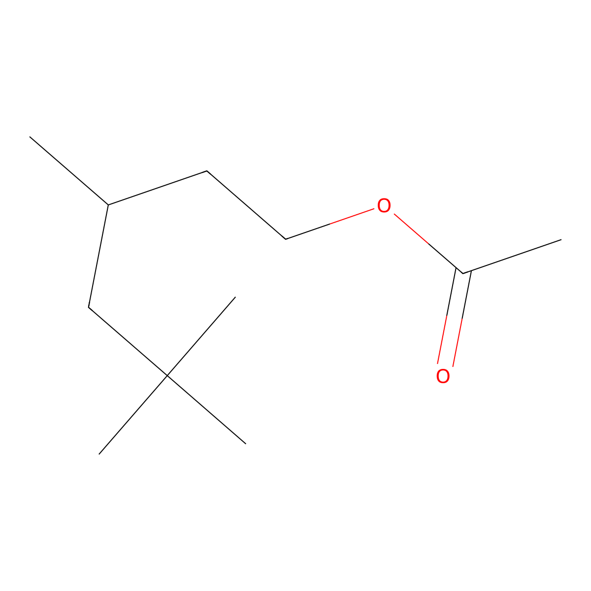 3,5,5-Trimethylhexyl acetate molecular structure, CAS 40379-24-6