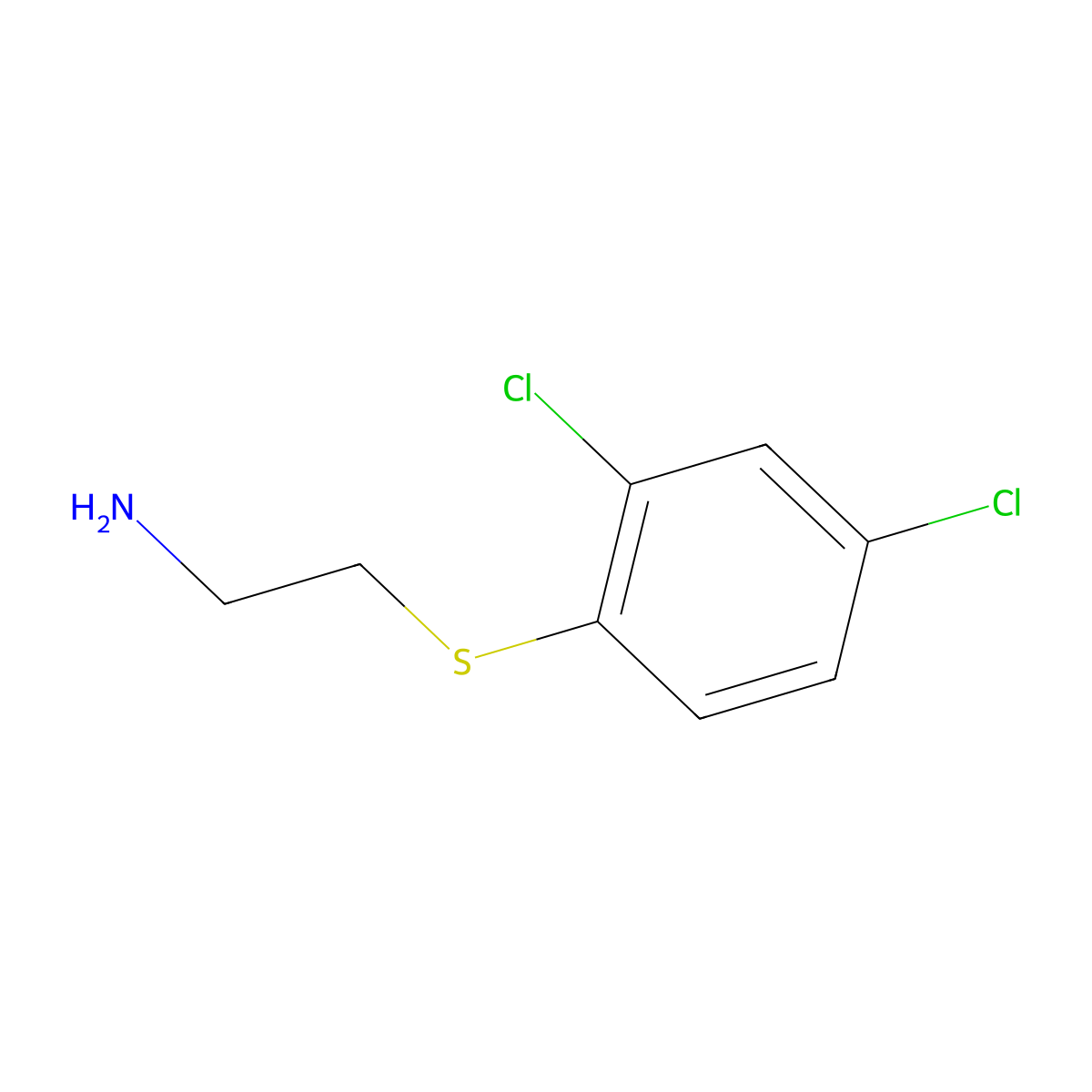2-(2,4-Dichloro-phenylsulfanyl)-ethylamine molecular structure, CAS 40379-53-1