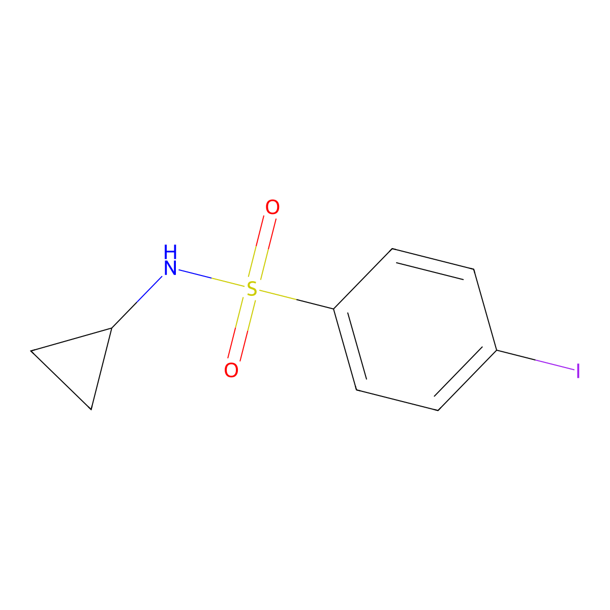 N-cyclopropyl-4-iodobenzenesulfonamide molecular structure, CAS 403793-10-2
