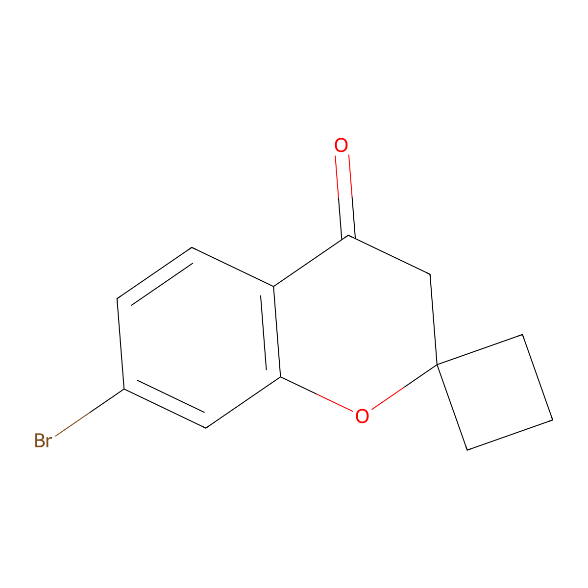 7-Bromospiro[chromane-2,1'-cyclobutan]-4-one molecular structure, CAS 403793-82-8