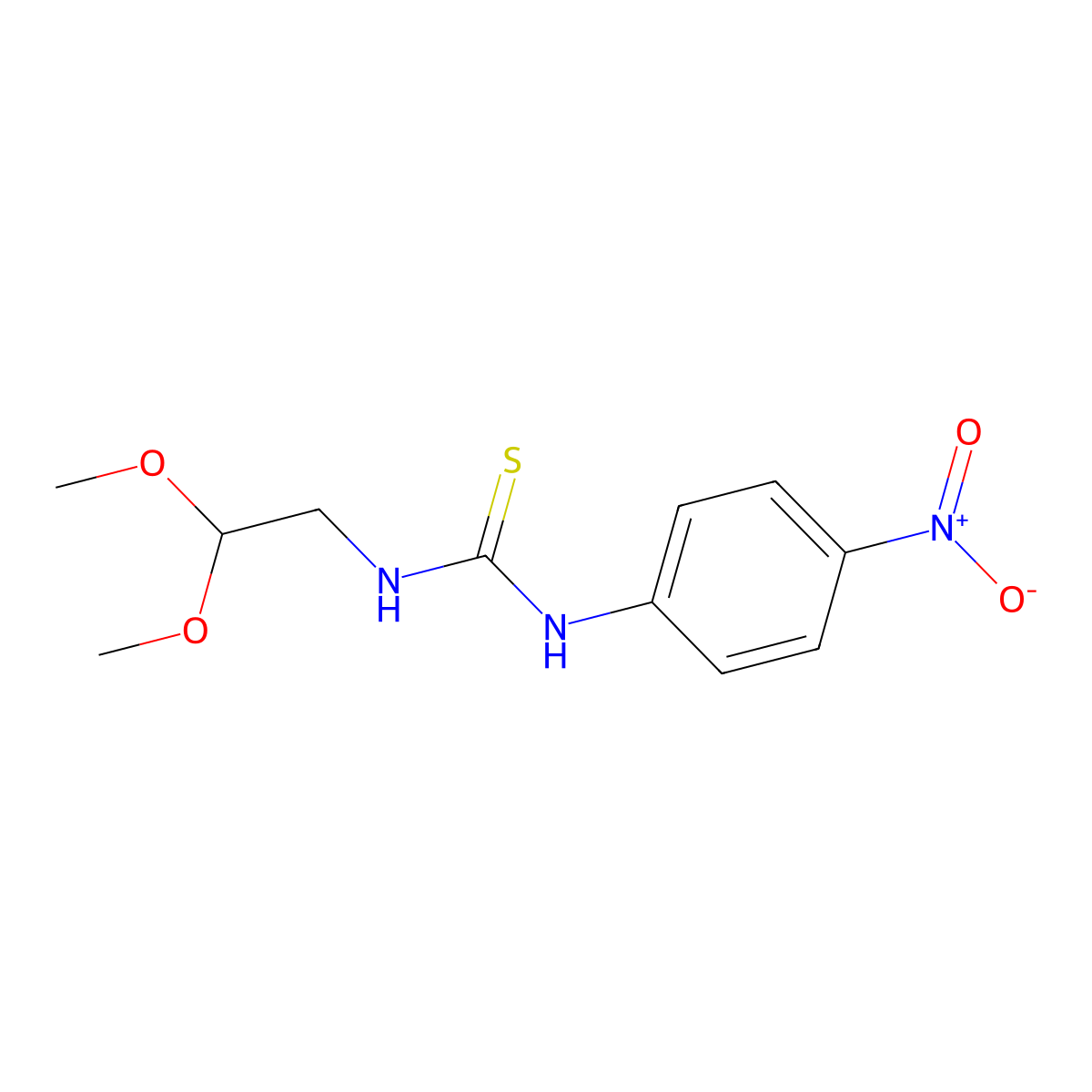 1-(2,2-Dimethoxyethyl)-3-(4-nitrophenyl)thiourea molecular structure, CAS 403799-02-0