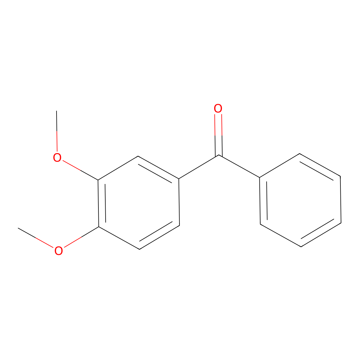 3,4-Dimethoxybenzophenone molecular structure, CAS 4038-14-6