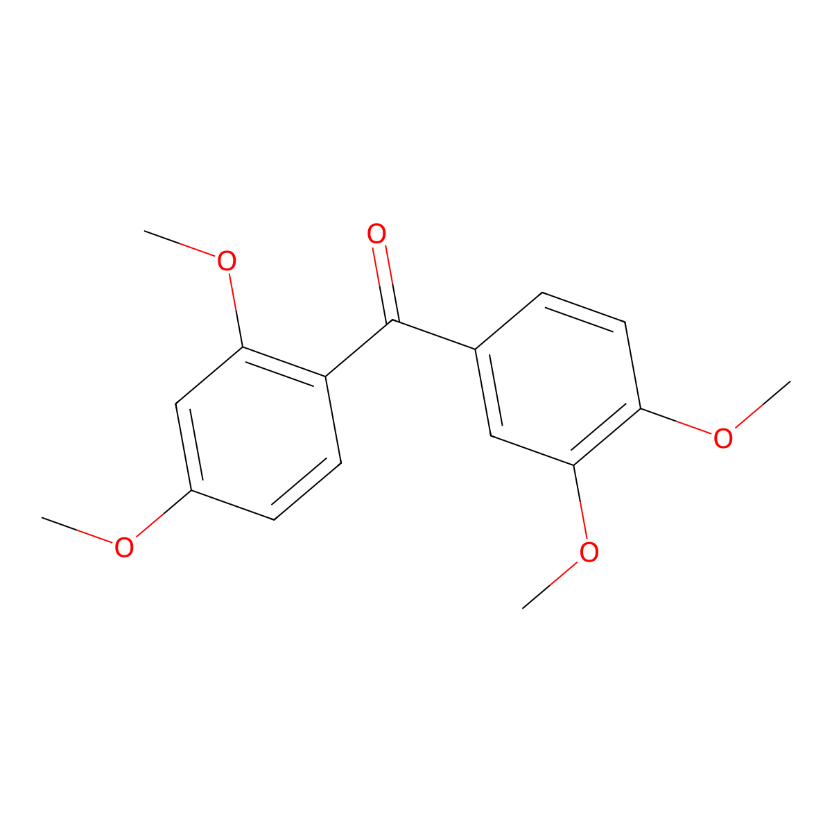 (2,4-Dimethoxyphenyl)(3,4-dimethoxyphenyl)methanone molecular structure, CAS 4038-17-9