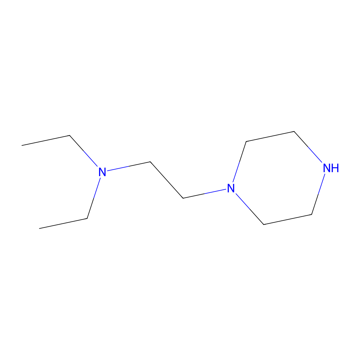 N,N-Diethyl-2-(piperazin-1-yl)ethan-1-amine molecular structure, CAS 4038-92-0